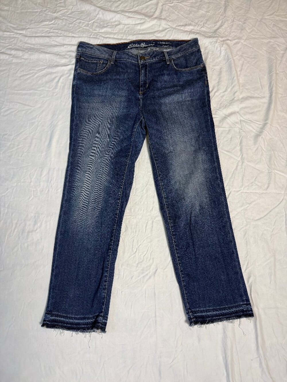 Eddie Bauer Slightly Curvy Straight Leg Jeans in women’s size 14 Regular